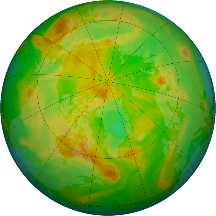 Arctic ozone map for 31 May 1999